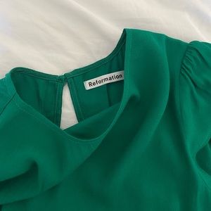 Green reformation dress